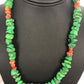 Spiny Green Magnesite Navajo Sterling Silver Necklace | 20" | Southwestern Handmade | 8069
