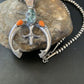 Navajo Pearl Necklace with Green Turquoise & Spiny Oyster Naja Pendant | Sterling Silver | Authentic Native American Handmade | 11701
