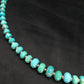 Navajo Faceted Blue Turquoise Necklace | Gold Filled Beads | Authentic Native American | 24" | 2908