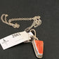 Southwestern Navajo Red Spiny Oyster Pendant Necklace | Sterling Silver | 18" Chain | 2661