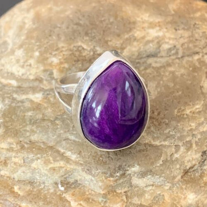 Native American Women's Navajo Purple Sugilite Ring | Sterling Silver | Sz 9.5 | 10861