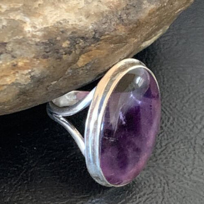 Southwestern Purple Amethyst Ring | Sterling Silver | Sz 9 | 12944