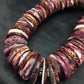 Purple Spiny Oyster Necklace | Navajo Sterling Silver | Authentic Native American Handmade | 23" | 2656