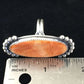 Navajo Orange Spiny Oyster Ring | Sterling Silver | Sz 9 | Authentic Native American Handmade | 10071