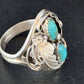 Navajo Kingman Turquoise Multi-Stone Ring | Authentic Native American Sterling Silver | Sz 11 | 14175