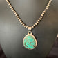 Navajo Blue Spiderweb Turquoise Pendant | Sterling Silver | Authentic Native American Handmade | 10673
