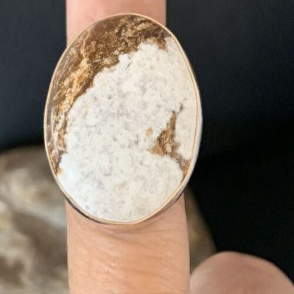 Native American Women's Wild Horse Turquoise Ring | Sz 8 | Sterling Silver | 14025