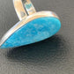 Navajo Blue Kingman Turquoise Ring | Sterling Silver | Sz 6.5 | Authentic Native American Handmade | 11614