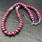 Navajo Purple Sugilite Bead Necklace | Sterling Silver | 23" | Authentic Native American Handmade | 4178