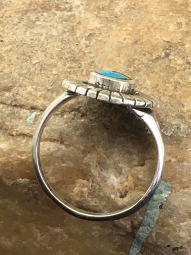 Navajo Opal & Turquoise Inlay Ring | Sterling Silver | Sz 7.5 | Authentic Native American Handmade | 1705