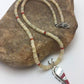 Native American Opal & Coral Beads Inlay Necklace | Sterling Silver | 8911