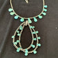 Navajo Pearls Sterling Silver Necklace & Bracelet Set | Blue Turquoise | Authentic Native American Handmade | 516