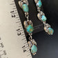 Navajo Green Turquoise Earrings | Sonoran Gold | Sterling Silver | 3 Dangle | Authentic Native American Handmade | 13925