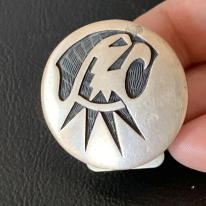 Native American Men's Bolo Tie | Hopi Bald Eagle | Sterling Silver | 13317