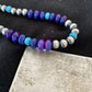 Navajo | Purple Sugilite | and Turquoise Bead Necklace | Sterling Silver | 20" | 1370