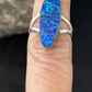 Navajo Blue Opal Inlay Band Ring | Sz 6 | Authentic Native American Handmade | 14702