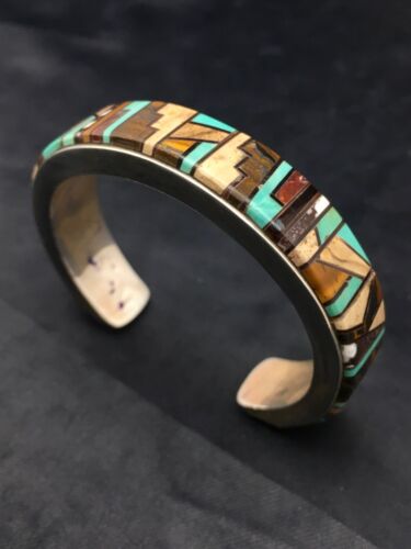 Southwestern Old Pawn Navajo Cuff Bracelet | Sterling Silver | Handmade | Authentic Native American | 4160