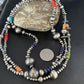 4mm - 16mm Mixed Gauge Sterling Silver Navajo Pearls | Multi-Color Bead | Authentic Native American Handmade Necklace | Length 18"-96"