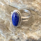 Women's Adjustable Navajo Lapis Lazuli Ring | Sterling Silver | Sz 7.5 | Authentic Native American Handmade | 12451