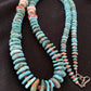 Authentic Native American Navajo Sterling Silver Necklace | Blue Turquoise & Spiny Oyster | 32" | 1672