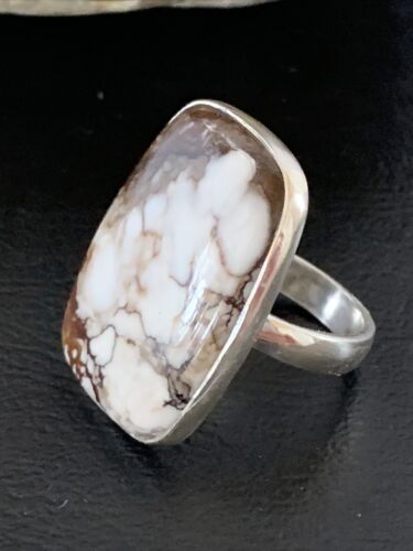 Native American Women's Navajo Wild Horse Turquoise Ring | Sterling Silver | Sz 7 | 10501