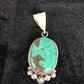 Navajo Green Turquoise Pendant | Sterling Silver | Authentic Native American Handmade | 3382