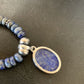 Native American Navajo Blue Lapis Pendant Necklace | Sterling Silver | Authentic Handmade | 12251