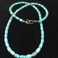 Native American Blue Turquoise Tube Necklace | Sterling Silver | 20" | 10009