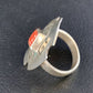 Native American Orange Spiny Oyster Navajo Ring | Sterling Silver | Sz 8 | 13717