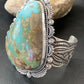 Native American Men's Royston Turquoise Cuff Bracelet | Navajo Sterling Silver | 1415