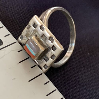 Native American Women's Navajo Sugilite Spiny Oyster Inlay Ring | Sz 6.5 | 13128