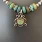 Men's Spiderweb Turquoise Pendant | Navajo Pearls Sterling Silver Necklace | Authentic Native American Handmade | 1017