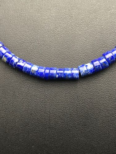 Navajo Lapis & Turquoise Beads Necklace | Sterling Silver | 19" | Authentic Native American Handmade | 3218