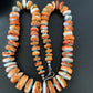 Navajo Orange Spiny Oyster & Turquoise Necklace | Sterling Silver | Authentic Native American | Graduated | 20" | 1504
