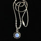 Children's Girls Heishi Beads Sterling Necklace | 15" | Opal Pendant | Navajo Jewelry | 10117