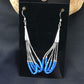 Liquid Sterling Silver Heishi Dangle Earrings | Blue Denim Lapis | 2" | 2005