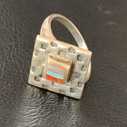 Native American Women's Navajo Sugilite Spiny Oyster Inlay Ring | Sz 6.5 | 13128