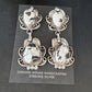Navajo White Buffalo Turquoise Dangle Earrings | Sterling Silver | 2.5" | Authentic Native American Handmade | 14738