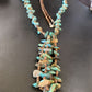 Santo Domingo | Shell Turquoise Bead Pendant Necklace | 26" | Authentic Native American Handmade | 12530
