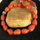 Navajo Apple Coral Sponge Bead Necklace | Sterling Silver | Authentic Native American Handmade | 22" | 8526