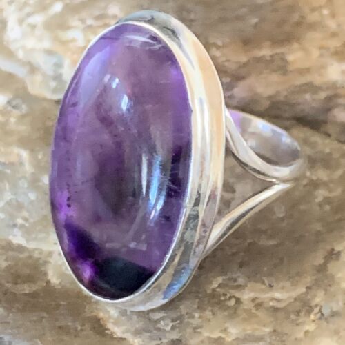 Southwestern Purple Amethyst Ring | Sterling Silver | Sz 9 | 12944
