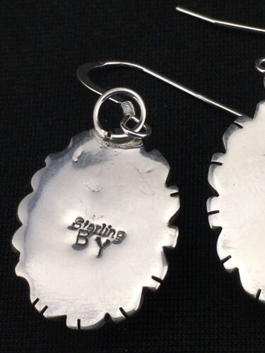 Southwestern Navajo Wild Horse Turquoise Earrings | Sterling Silver | 1" | 1268