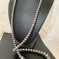 Navajo Pearls Sterling Silver Necklace | Hand-Stamped Bench Beads | 36" | Southwestern | 93336