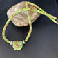 Navajo Green Gaspeite Turquoise Pendant | Sterling Silver | Authentic Native American Handmade | 13913