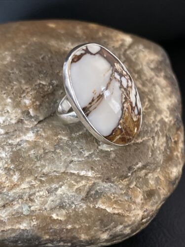 Native American Women's Navajo Wild Horse Turquoise Ring | Sterling Silver | Sz 4.5 | 10505