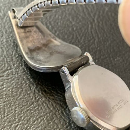Authentic Navajo Sterling Silver Watch Tips | Old Pawn Blue Turquoise Band | Native American Jewelry | 1636