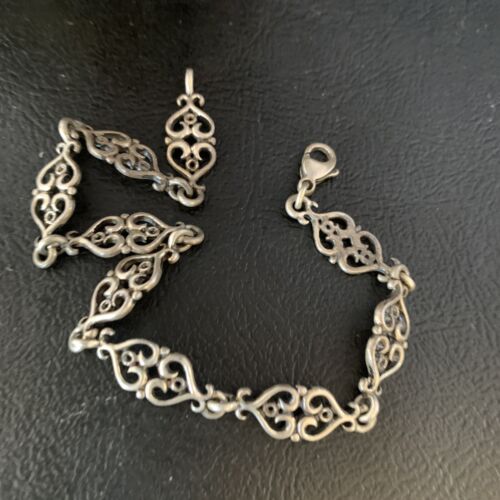 Old Pawn Navajo Sterling Silver Link Bracelet | 8" | Authentic Native American Handmade | 13730