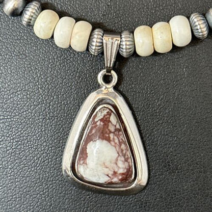 Navajo Wild Horse Turquoise Necklace Pendant | Sterling Silver | Authentic Native American Handmade | 14611