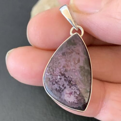 Southwestern Navajo Purple Sugilite Pendant | Sterling Silver | 1.25" | 10938