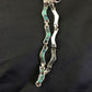 Native American Women's Sterling Silver Turquoise Inlay Link Bracelet | 6.75" | 2031